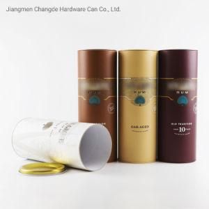 Factory Direct High Quality Craft Food Paper Tube Custom with Metal Lid