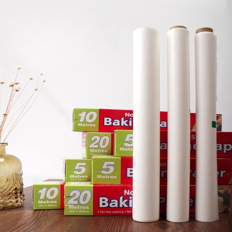 High Quality Dailyuse Food Grade Oil-Proof Wax Paper Kitchen Disposable Precut Silicone Baking Paper in Roll