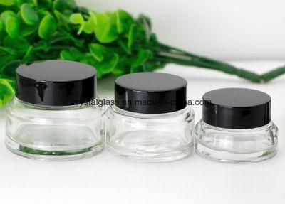 15-60g Cosmetic Packing Bottle Clear Glass Cream Jar
