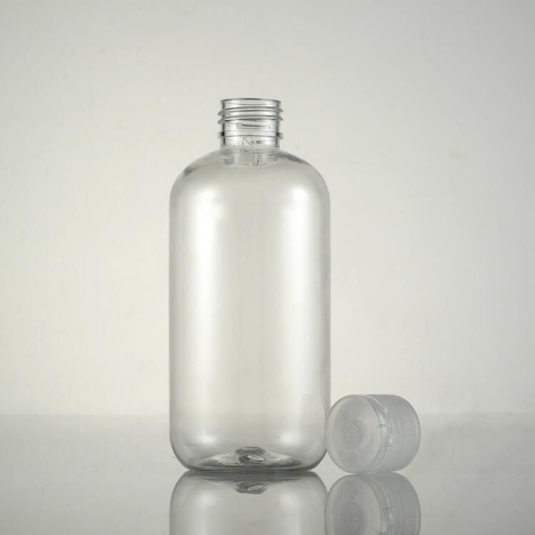 250ml Clear Plastic Bottle for Shampoo Shower Gel Refillable Cosmetic Packaging Bottle