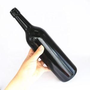 Screw Top Wholesale Empty Black 75cl 750ml Red Wine Bordeaux Burgundy Grape Wine Glass Bottles Wholesale