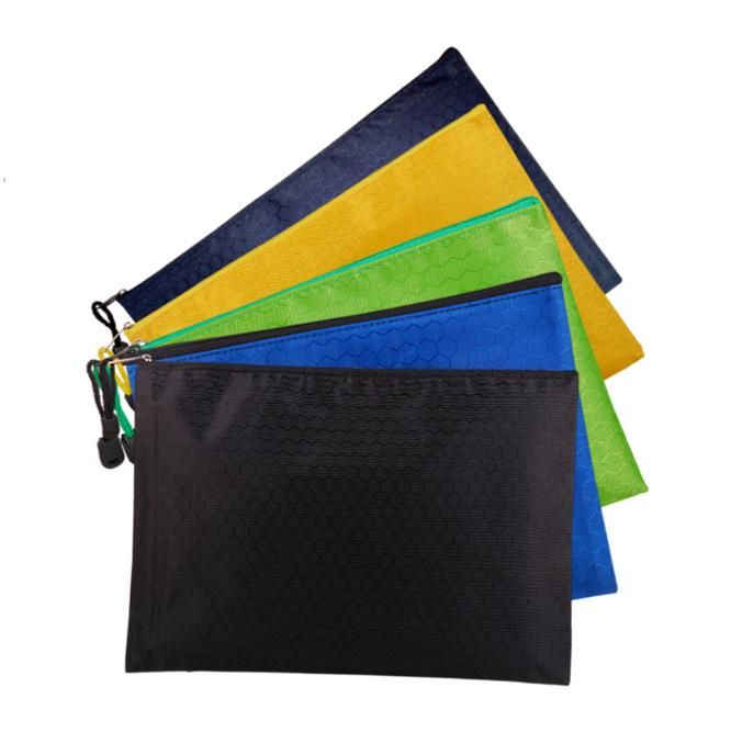 Nylon Zippered Bag for Documents and Stationery