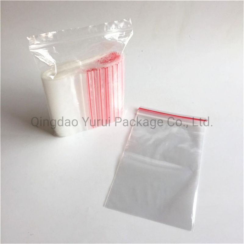 Food Grade Grip Self Press LDPE PE Plastic Clear Reclosable Poly Ziplock Zip Lock Bags