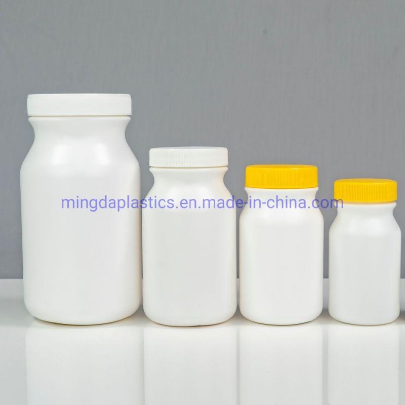 300ml Plastic Pill/Tablets/Capsule HDPE Packaging Sloping Round Medicine Bottle Factory