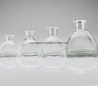50ml 100ml 150ml 250ml Wholesale High Quality Flint Ger Shape Aroma Reed Diffuser Glass Bottle with Glass Top