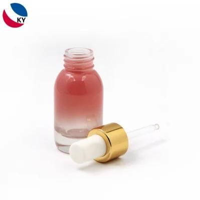 30ml 50ml Round Csutom Color Glass Dropper Bottle Face Oil Bottle Cosmetic Container