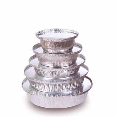 Round Shape Disposable Aluminum Foil Takeaway Food Container