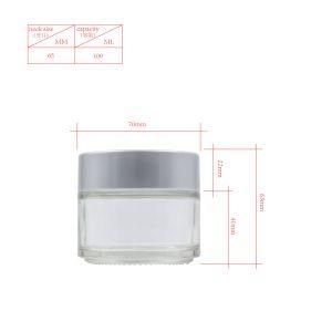 100g Luxury Customized Glass Bottle Cosmetic Lotion Packaging Cream Jar