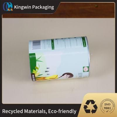 Food-Grade Packaging Composite Tube Rigid Cardboard Cylinder Bio-Friendly Customized Powder Package Candy/Chocolate/Cookie Metal Lid Packaging