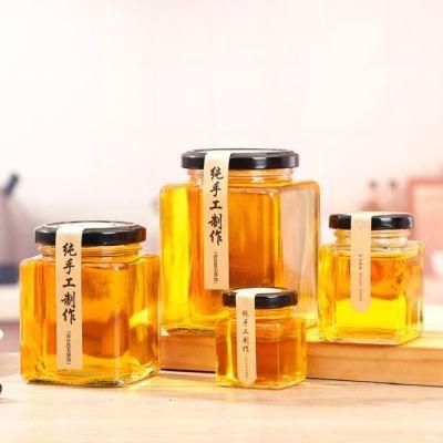 Unique Different Sizes Square Glass 200ml Honey Jars