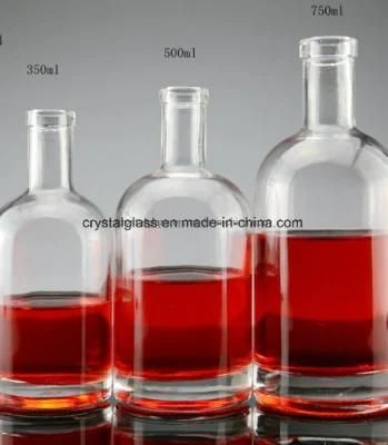 Heavy Base Glass Liquor Bottle in 12 Oz 375 Ml