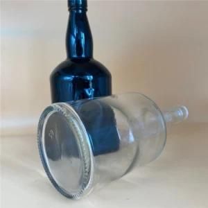 750ml 75cl Black Color Boston Round Glass Spray Bottle Liquor and Spirits Alcohol Rum Glass Bottle