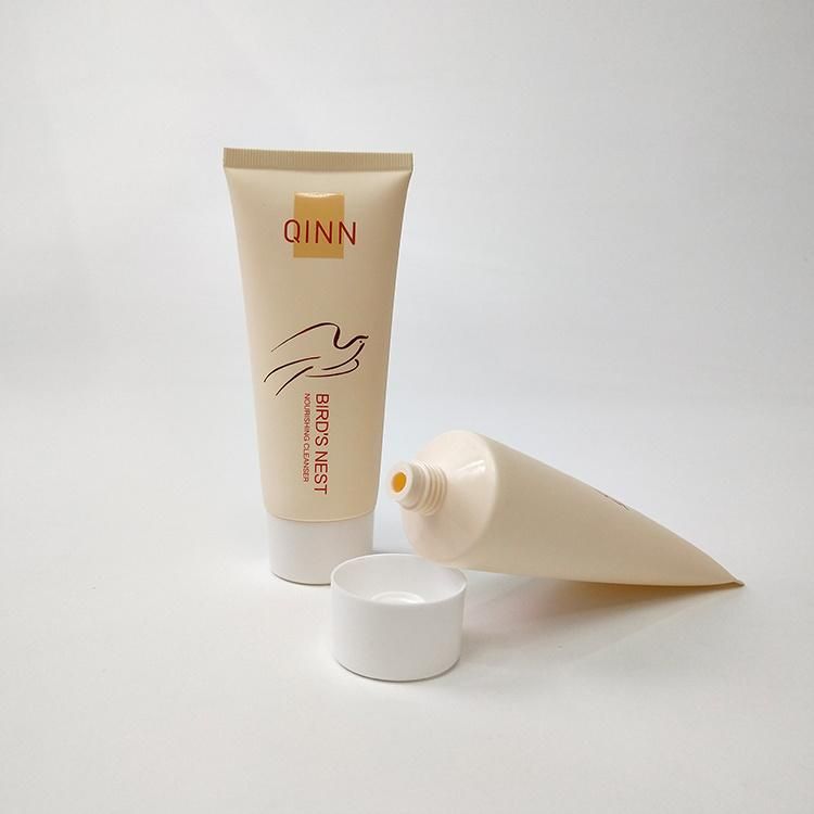 30g 50g Square Cosmetic Tube for Lotion Comsetic Nozzle Square Tube Packaging with Metal Lid/Plating Silver Lid