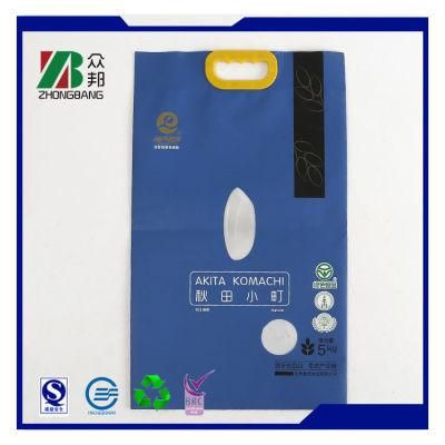 Plastic Packaging Bag for Rice with Handle