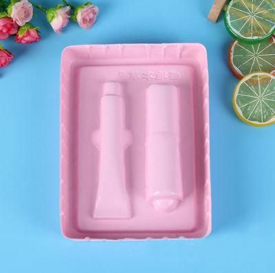 Custom PS Flocking Plastic Vacuum Formed Blister Disposable Cosmetic Tray