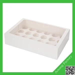 Hot Selling White Color 24 Hole Custom Cupcake Boxes