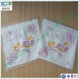 Printed Packaging Bag with Zipper Lock on The Top for Wet Tissue