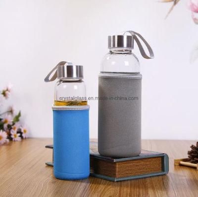 High-End 300ml 500ml Glass Bottle Heat Resisting Water Bottle
