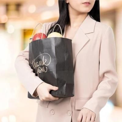 Custom Printed Take Away Food Kraft Paper Bag for Gifts Shopping Food Packaging