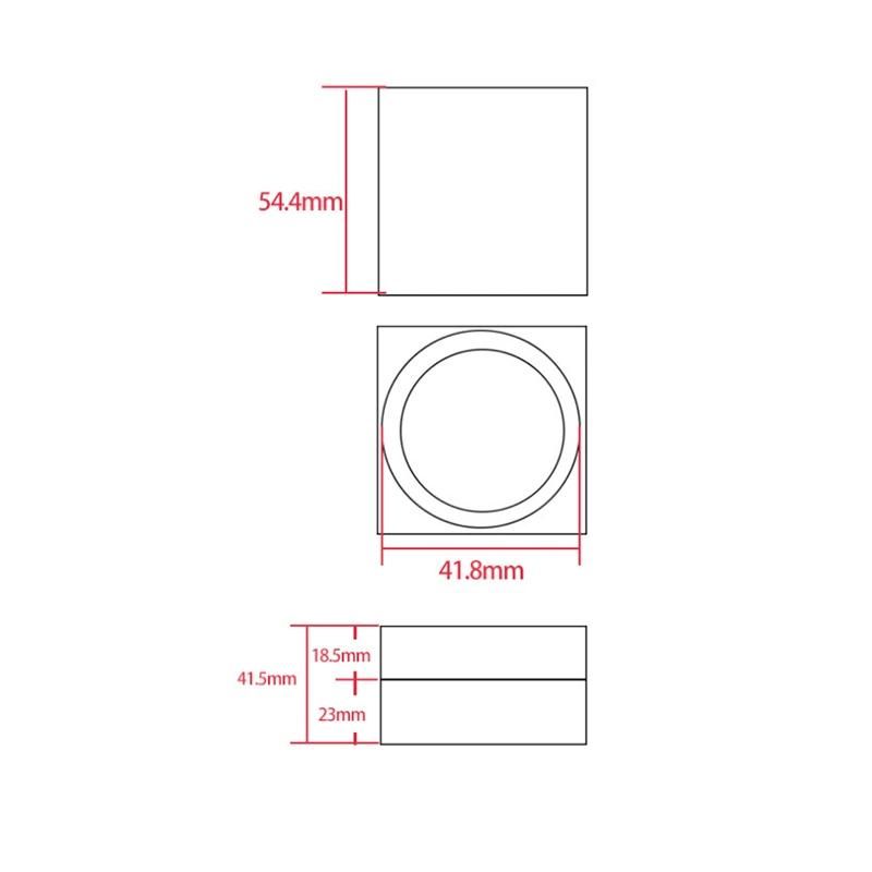 Square Luxury Empty Loose Powder Case Plastic Container with Mirror for Cosmetic Packaging