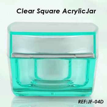 15ml 30ml 50ml 100ml Acrylic Container Square Cream Jar