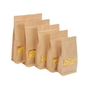 Stand up Pouch Ziplock Kraft Paper Bag Window Food Packaging Bags