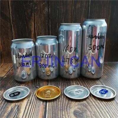 Erjin Two Piece Aluminum Can Standard 12oz 355ml 16oz 473ml 1 Pint 500ml for Beer Water