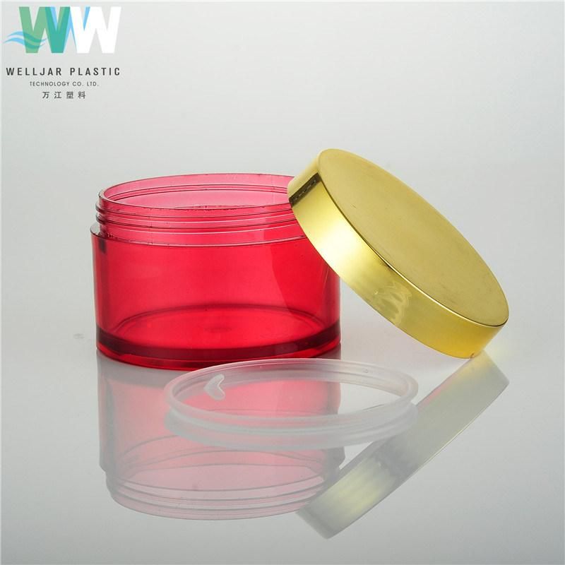 Red Color 40ml Pet Plastic Jar with PP Cap and Aluminum Cap