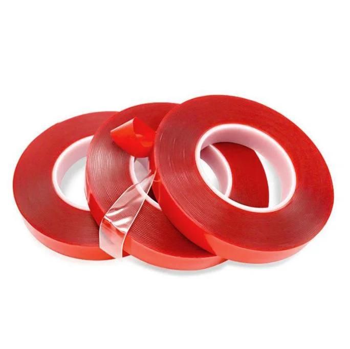 Manufacturers Free Sample Electronic High Temperature Adhesive Red Liner Double Side Pet Transparent Film Tape