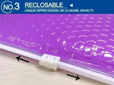 Reusable Plastic Cosmetics Make up Ziplock Bubble Pouches Packaging Bag