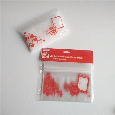 Custom Printed Zipper Bag Resealable LDPE Plastic Poly Ziplock Food Bag for Festivals