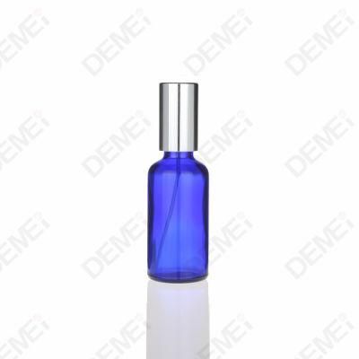 Blue Material Glass Bottle Essential Oil Glass Container for Skincare