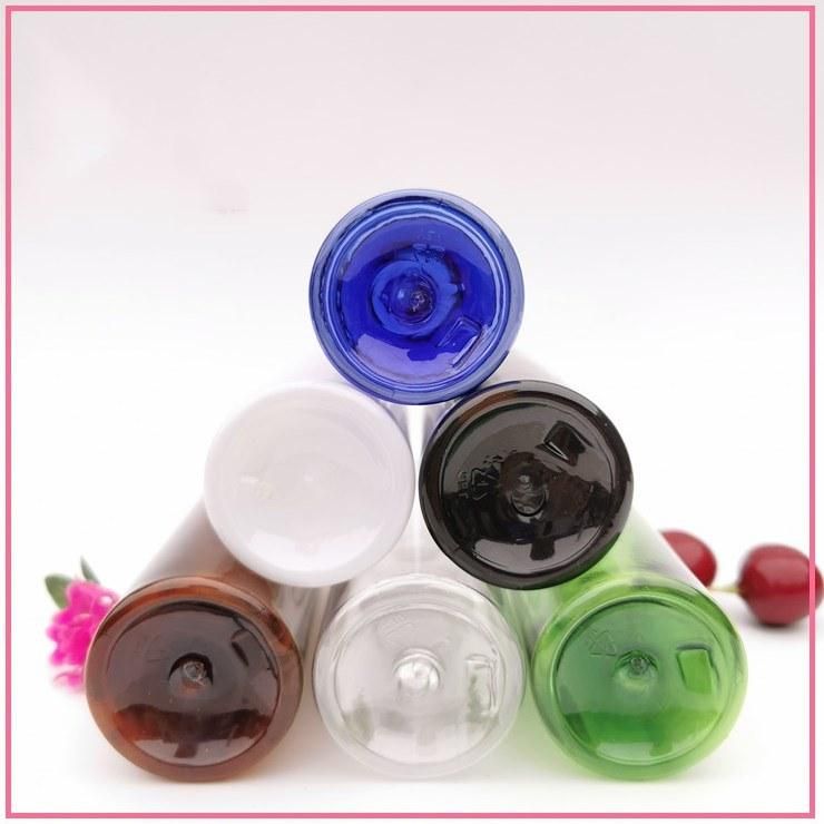Empty Pet Plastic Lotion Emulsion Shampoo Refiiable Bottle 100ml with Flip Top Cap Cosmetic Packaging Containers