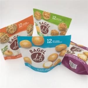Customized Deep-Fried Glutinous Rice Balls with Sesame Doypack Standing up Pouch with Zipper Food Packaging