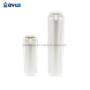 Different Capacities of Unique Gold and White Acrylic Cosmetic Packaging Plastic Bottles