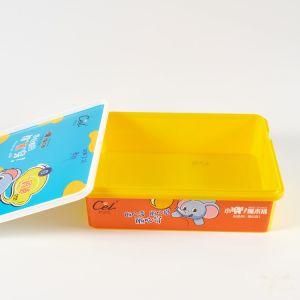 Professional E-Friendly Rectangle Plastic Container with Lid for Cracker Biscuit Chocolate