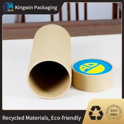 Food Grade Green Tea / Coffee Paper Tube Packaging Kraft Paper Tubes Biodegradable