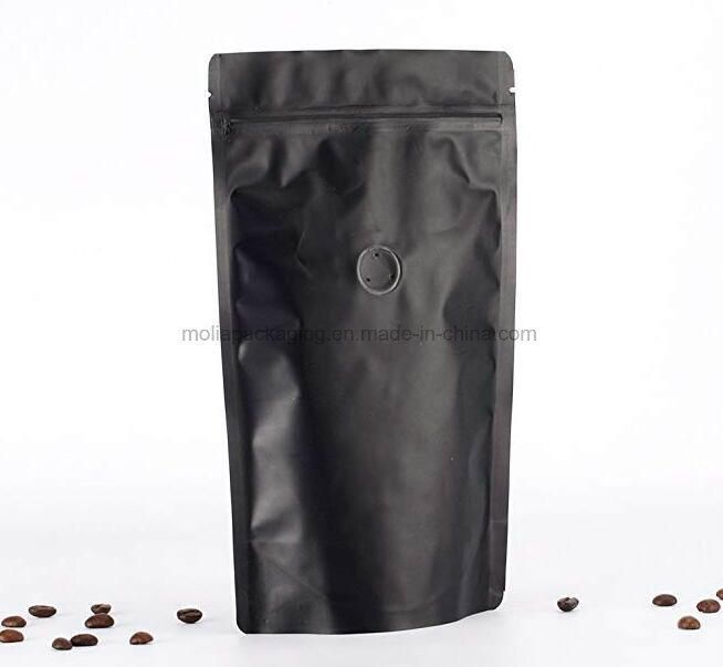 Custom Stand up Pouch Coffee Nut Plastic Packing Bag with Zipper and Tear Notches