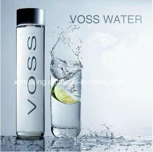 375ml Cylinder Voss Water Glass Bottle with Plastic Lid