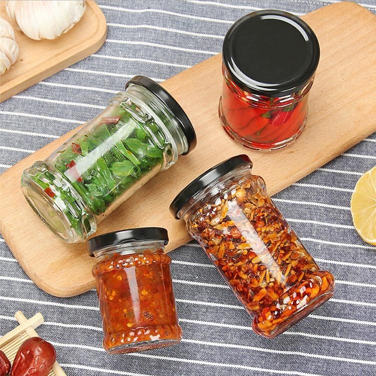 212ml Glass Jars Round Glass Container Twist Lids Glass Jam Pickles Butter Spices Jar