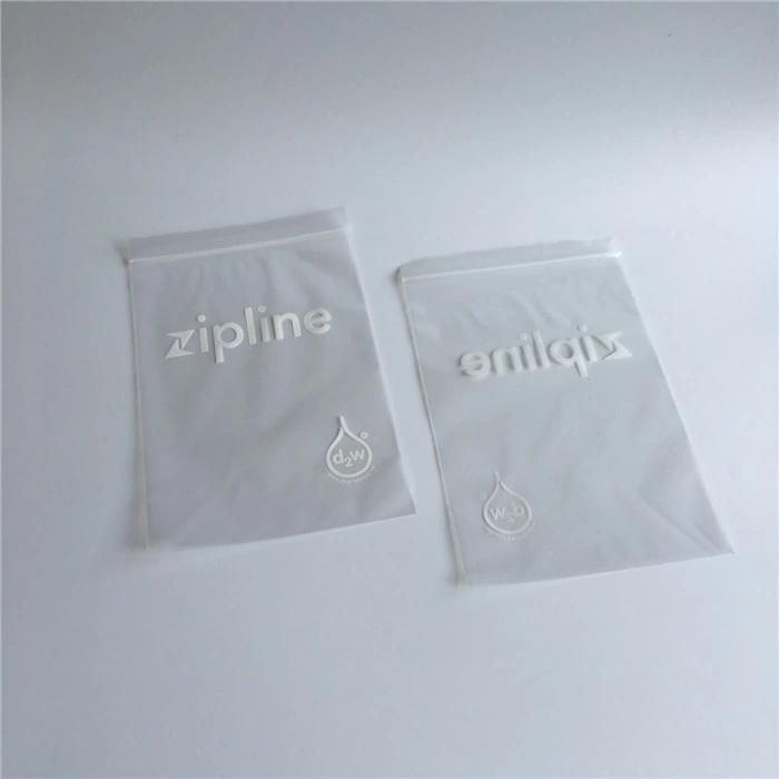 PE Biodegradable Zip Lock Bags Plastic Clear Zip Line Bag with D2w