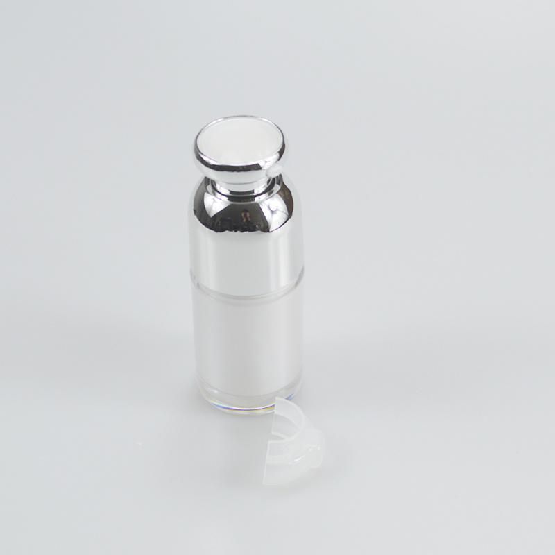 Acrylic Lotion Bottle 30ml cosmetic Essence Liquid Bottle with Sliver Pump
