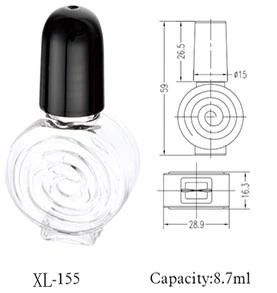 Luxury Makeup Packaging Magnetic Matte Glass Nail Polish Bottle Plastic Bottle for Makeup