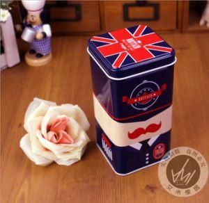 The Foreign Trade Square British Small Iron Box Wind Tinplate Box Sugar Box Iron Box Square Cans Wholesale