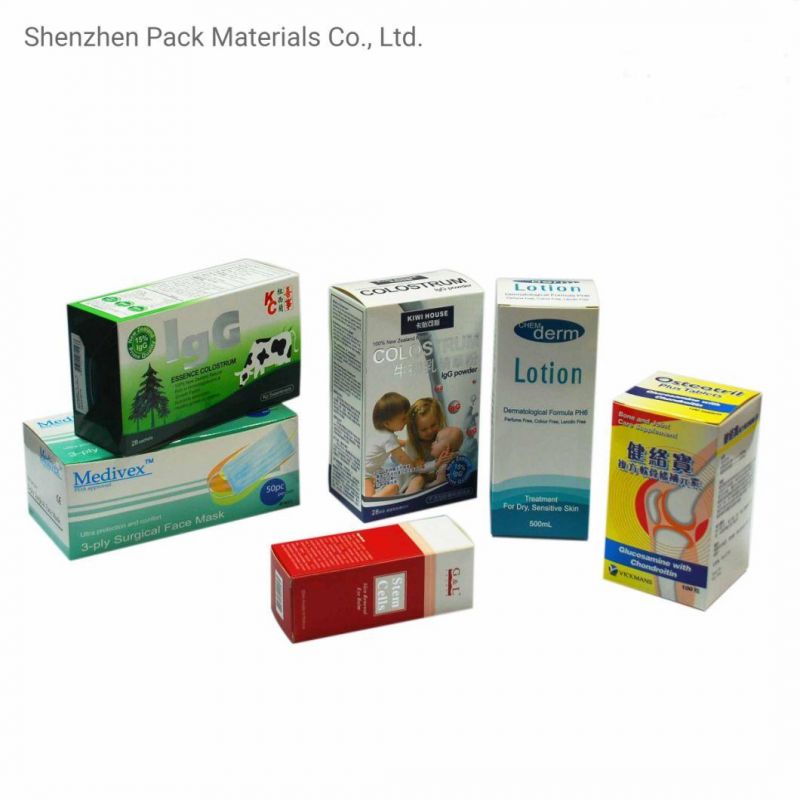 Wholesale Custom Drug Medicine Offset Printing Gold Silver Essential Oil Skin Care Health Products Gift Packing Packaging Carton Paper Box