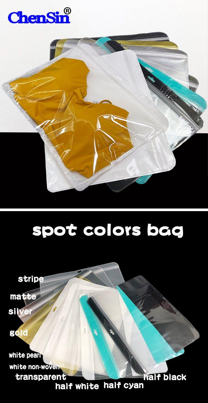 Frosted Large Size Zipper Bag Plastic Clothing Packaging Bag