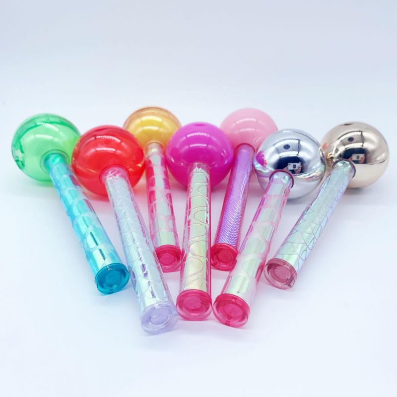 2 in 1 Lollipop Lipgloss Tube Rainbow Ball Lipbalm Container