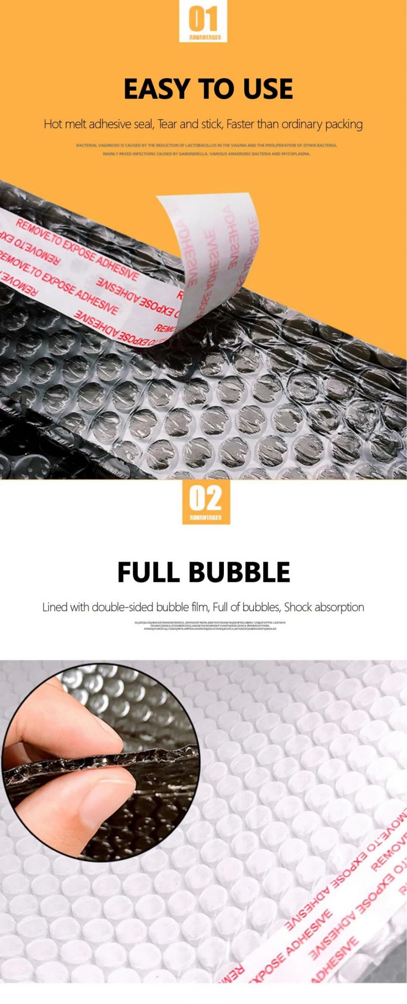 Bubble Air Wrap Polymailer Bags Custom Bubble Mailers for Shipping Packaging