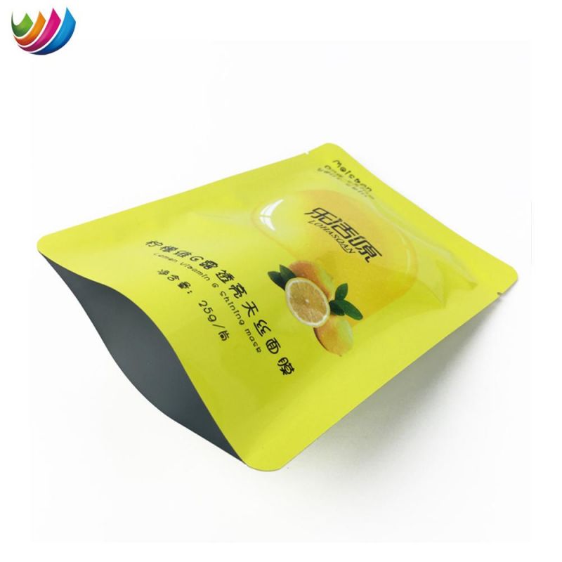 Heat Sealable Holographic 3 Side Seal Aluminum Foil Laminated Pouch Cosmetic Packaging Bag Facial Mask Sheet Packaging