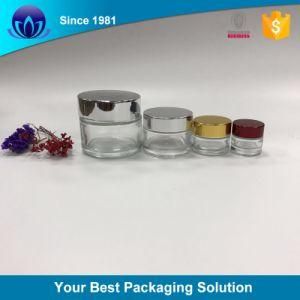 10g15g30g50g Cosmetic Clear Glass Jar for Skin Care Cream with Screw Cap